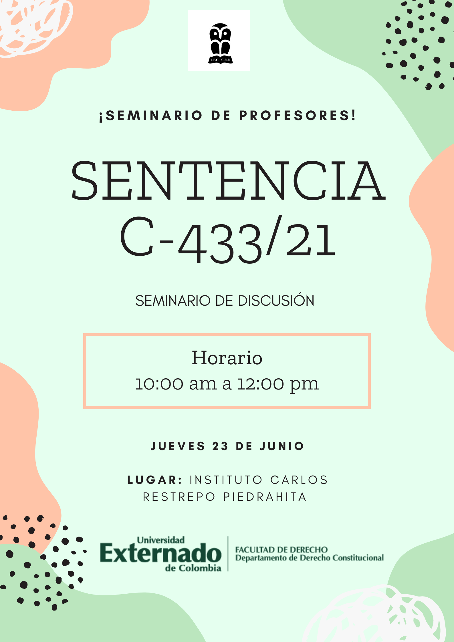 Seminario de profesores: Sentencia C-433/2021