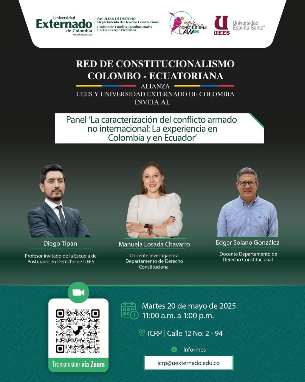 Panel: «La caracterización del conflicto armado no internacional: La experiencia en Colombia y Ecuador»