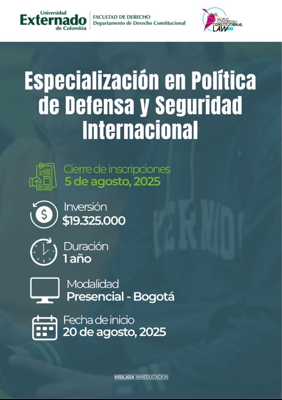 La Universidad Externado de Colombia lanza la Especialización en ...